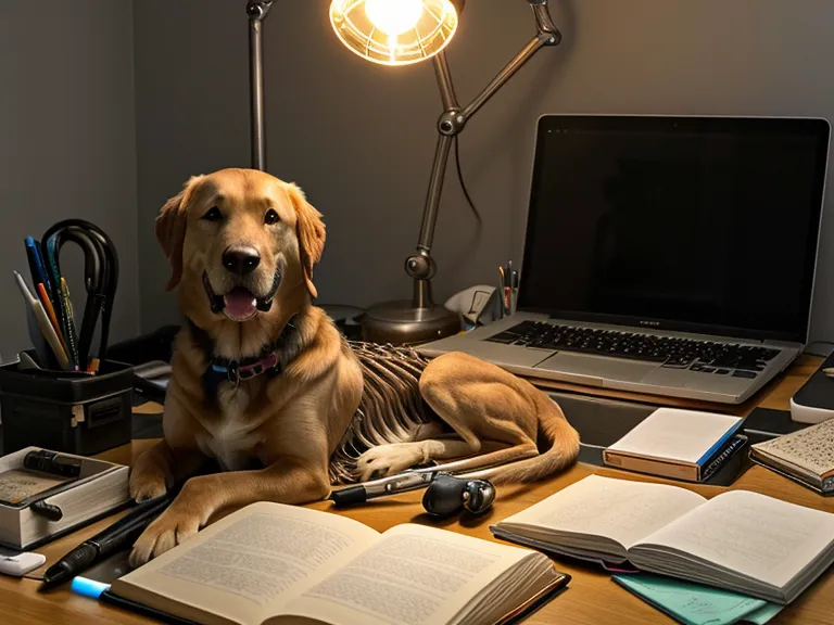 Lentes sobre manual de anatomía veterinaria y mate al cierre de una sesión de estudio sobre frecuencia cardíaca