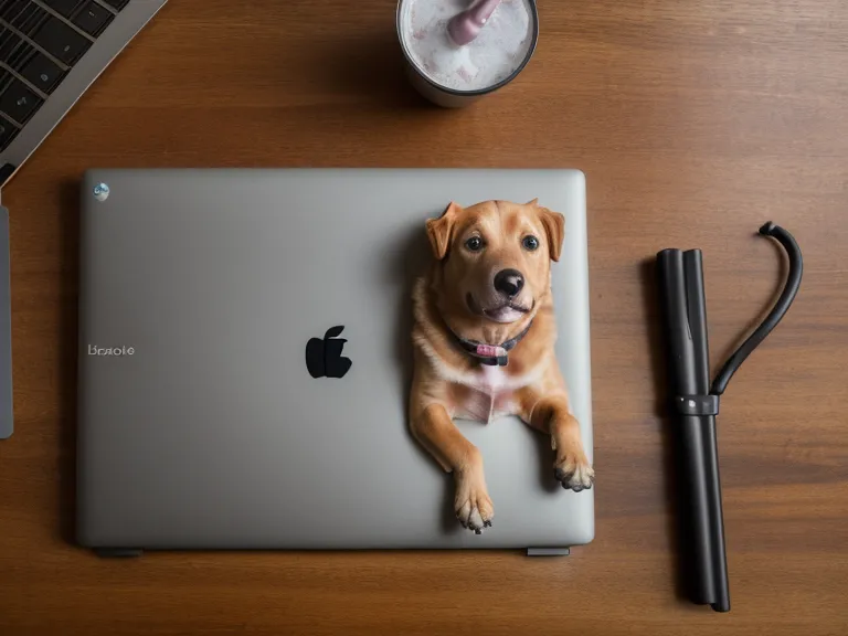 Lección en video sobre el músculo trapecio canino en una pantalla de laptop.