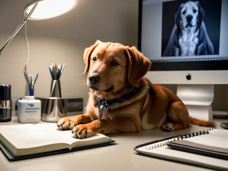 Libro de texto y notas de fisiología canina sobre las vértebras torácicas del perro en un escritorio.