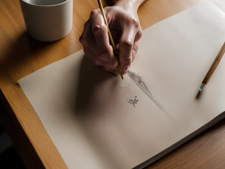 Dibujo anatómico del músculo trapecio canino en el cuaderno de un técnico auxiliar en veterinaria