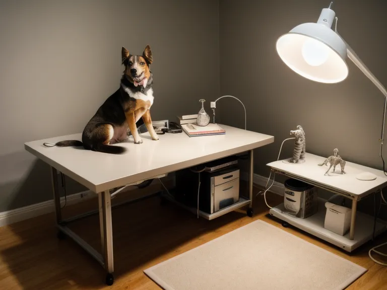 Mateo tomando notas en su cuaderno sobre primeros auxilios caninos y anatomía canina por la noche