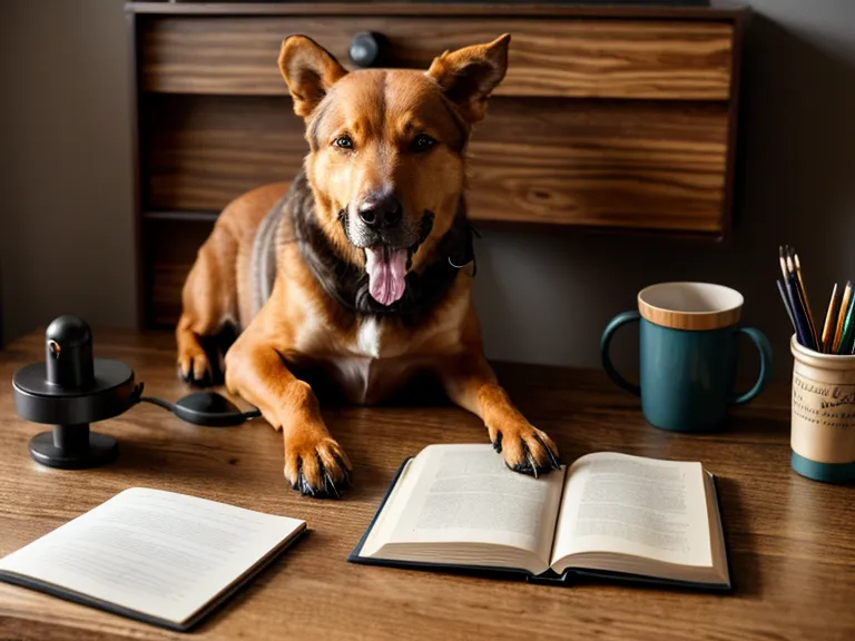 Informe clínico veterinario con terminología veterinaria técnica sobre una mesa de madera